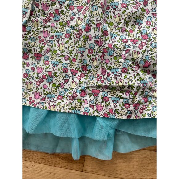 Y2k Liberty of London Target Floral Blue Tulle Layered Cottagecore Skirt Girl XL - Picture 6 of 8